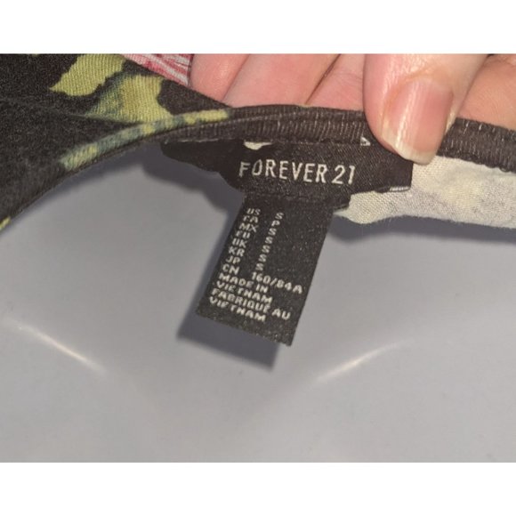 Forever 21 Black And Pink Floral Skater Dress - Picture 4 of 5